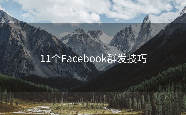 11个Facebook群发技巧