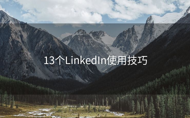 13个LinkedIn使用技巧