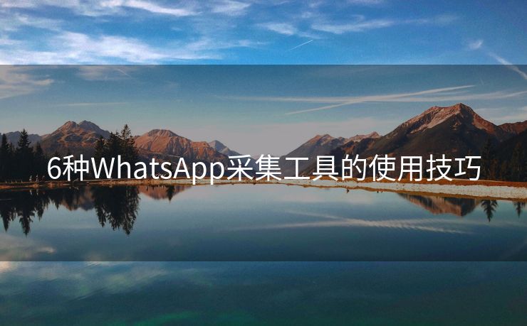 6种WhatsApp采集工具的使用技巧