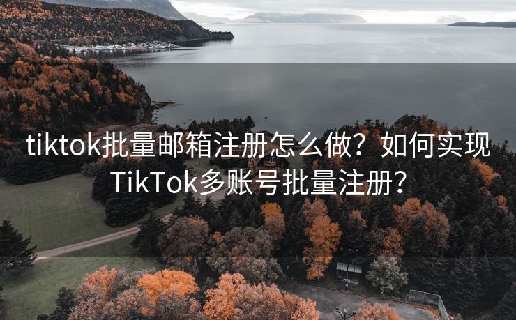 tiktok批量邮箱注册怎么做？如何实现TikTok多账号批量注册？