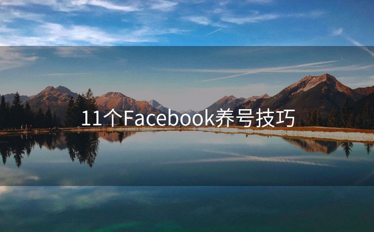 11个Facebook养号技巧