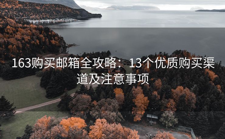 163购买邮箱全攻略：13个优质购买渠道及注意事项