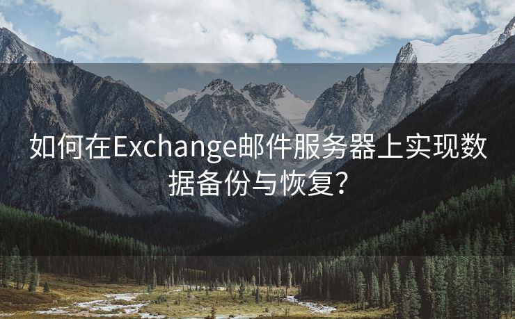 如何在Exchange邮件服务器上实现数据备份与恢复？